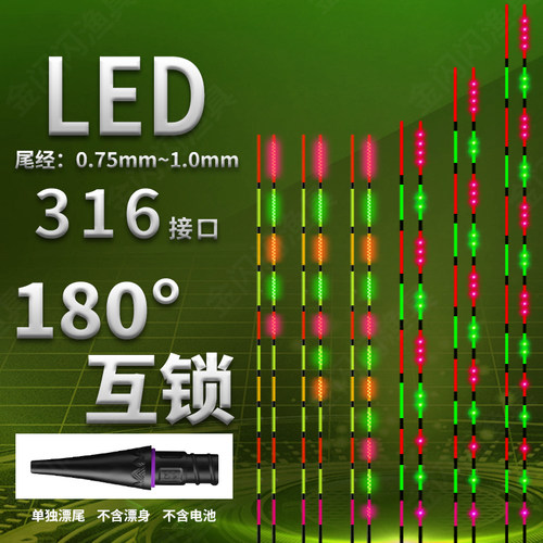 LED180°互锁316接口漂尾