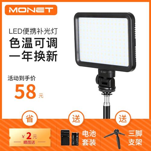 摄影灯P168小型LED手持摄像拍照打光补光照相直播神器美颜可落地