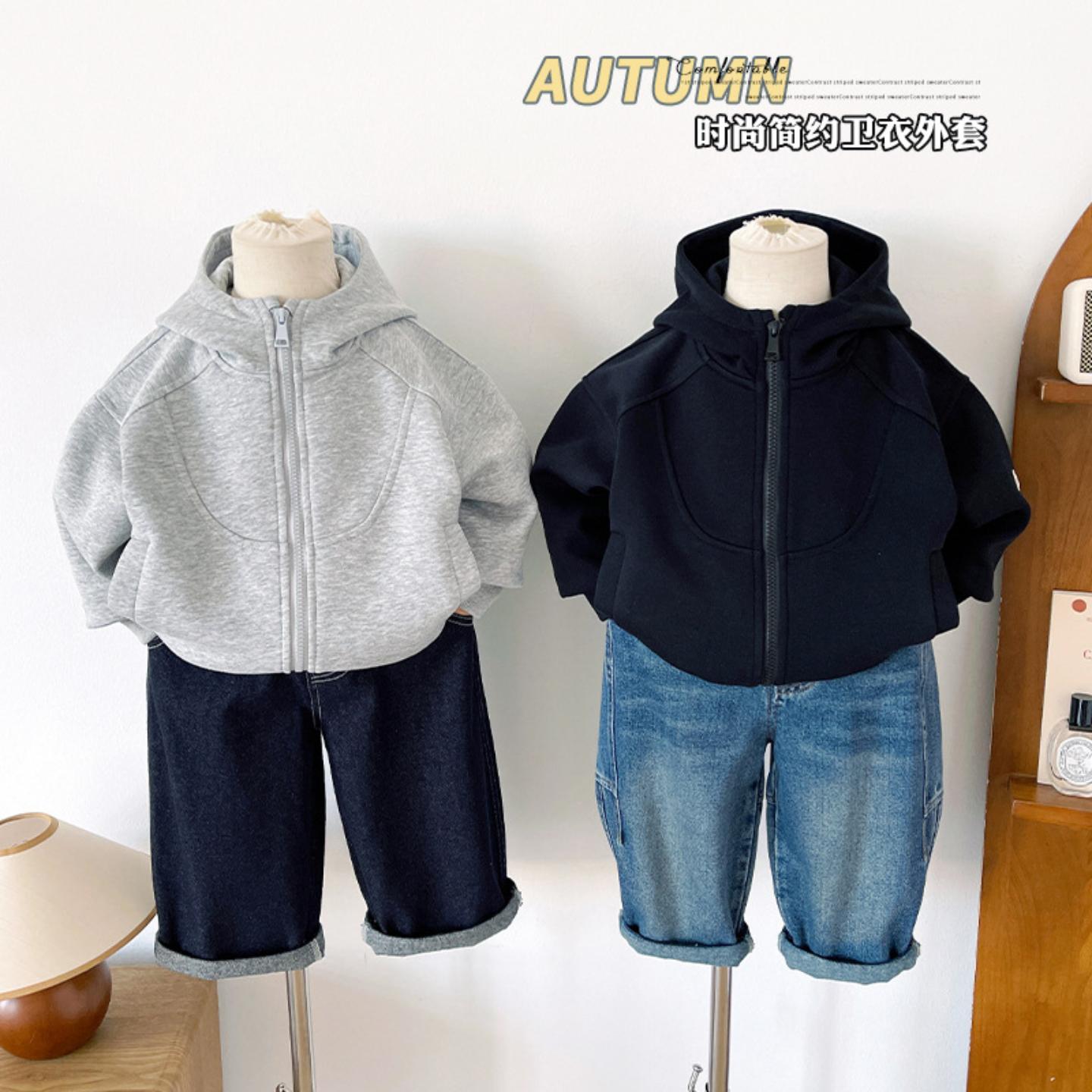 风之谷2025秋季新款童装儿童韩版百搭宽松卫衣外套男女童连帽上衣