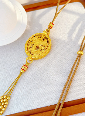 香包金店同款沙金镂空花丝龙凤香囊吊坠男女款新中式古风配饰情侣