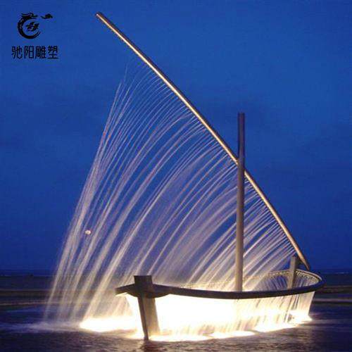 不锈钢流水船雕塑抽象水景定制帆船镂空景观创意船舵金属船锚摆件,商业/办公家具,雕塑,淘宝优惠券,粉丝福利购,淘宝优惠卷