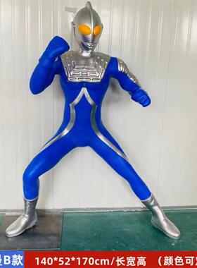 奥特曼玻璃钢人物雕塑卡通迪迦模型商场电影院儿童乐园落地大摆件