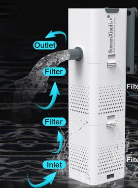 Aquarium Filter Pump 4 In 1 Fish Tank Submersible Air Oxygen