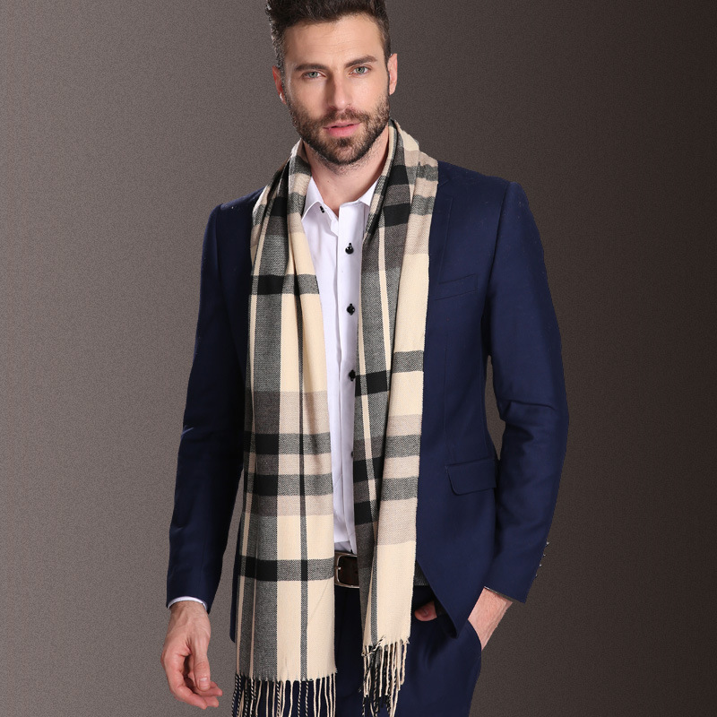 New Europe Fashion Shawl Scarves Men Winter Warm Tartan Scar