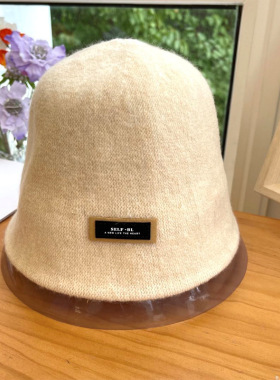 Bucket cap Winter Womens Fashion Solid Color Wool Hat 2022