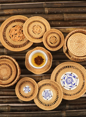 Pad Coasters Kitchen Table Mats rattan coaster
