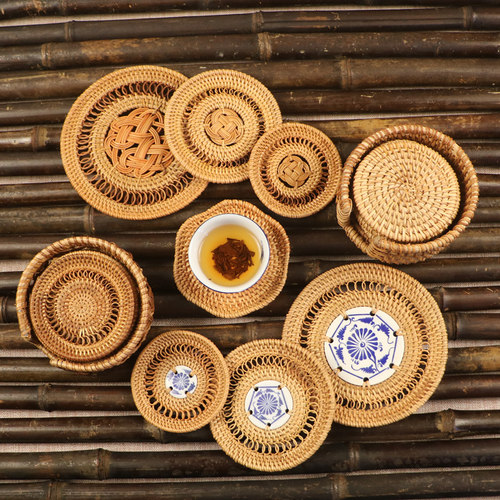 Pad Coasters Kitchen Table Mats rattan coaster