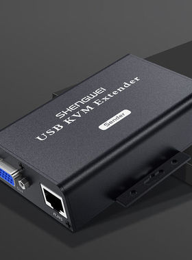 胜爲(shengwei)KVM延长器300米VGA转rj45单网路线网路延伸传输器U
