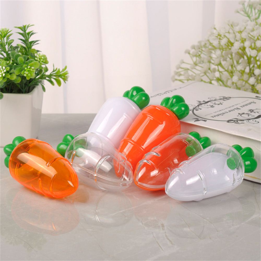 3pcs Easter Carrots Candy Box Transparent Plastic Gift Box K