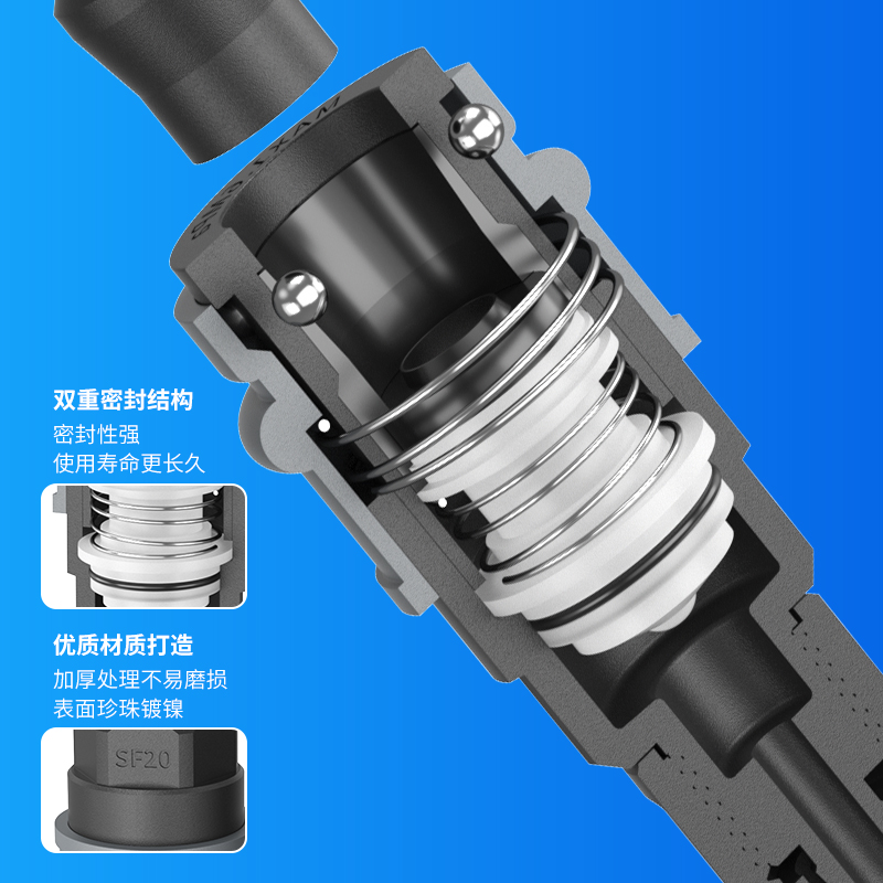气管快速接头空压机风枪塑钢自锁气泵气绳气动c式接头配件PPSP/PM