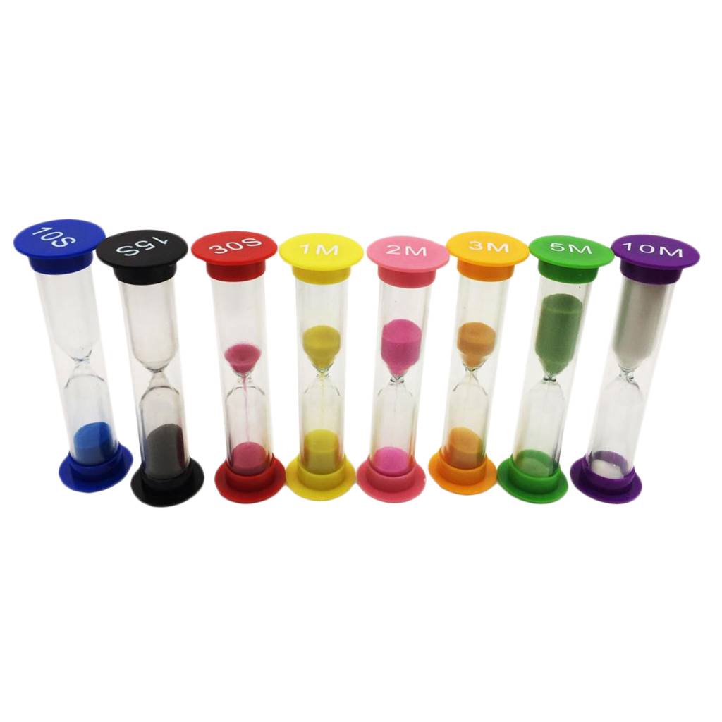 8 Set Sand Timer Clock 10 15 30 Seconds 1 2 3 5 10 M