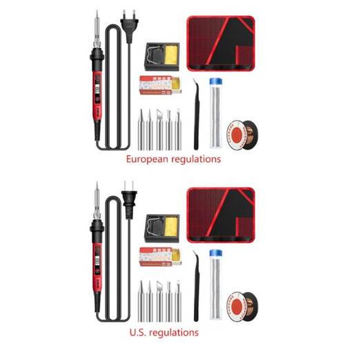 极速12 Pcs EU/US SL102 Soldering Iron 60 W Adjustable Temper