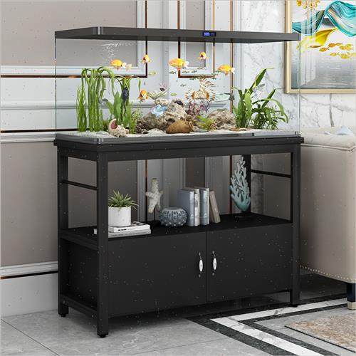 客厅鱼缸架鱼缸底柜金属底架家用鱼缸底座鱼缸柜铁艺阳台储物柜子