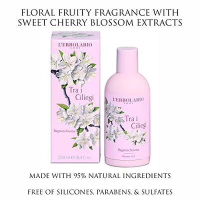 LErbolario Tra I Ciliegi Shower Gel - Nourishes  Moisturize