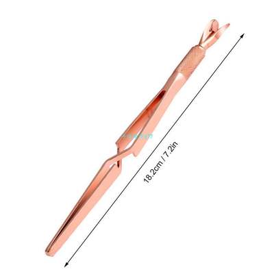 ual-end Nail Art Shaping Tweezers Nail Cuticle Remover Clip