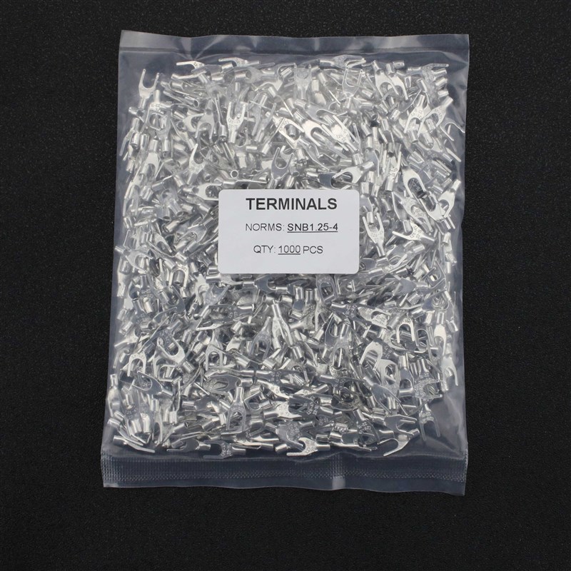 裸端U型Y型叉型SNB1.25-3/3.2/3.5/5.5/2-4/5/6/8mm冷压接线端子