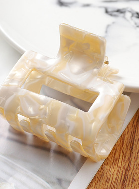 2022 New Acetate Hair Claws Leopard Hollow Square Hair Clip