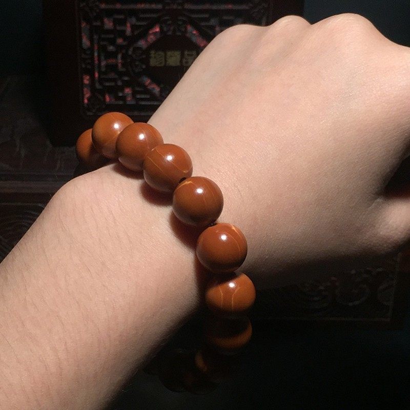 橄榄核雕无补无漏同轴1.2 1.25 1.3 1.35手串正圆铁核光珠