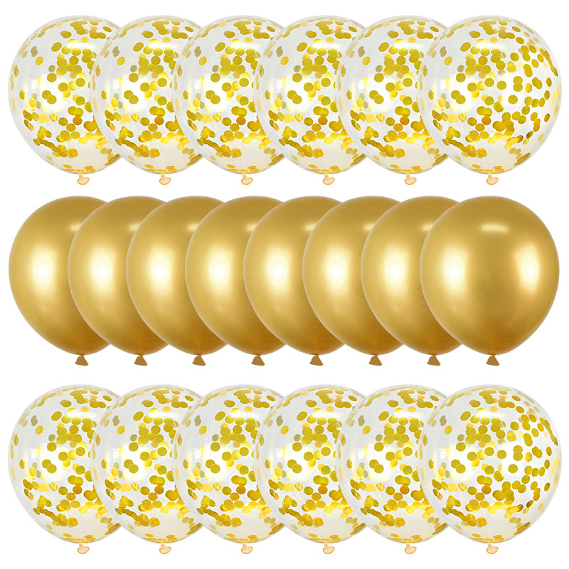 20Pcs Rose Gold Balloon Set Confetti Metallic Balloons Birth