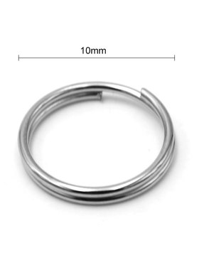 10mm Dog Tag Rings Round Keychain Metal Diy Ring For Pet Id