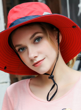 Women Bucket Hat Summer Women Boonie Hat Outdoor UV Protecti
