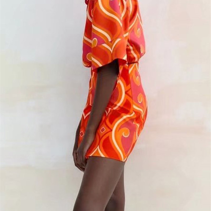 Kumsvag 2022 Summer Womens Sets Suits Fashion Print Half Sle