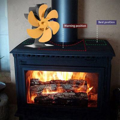 极速Environmentally Friendly Fireplace Fan 6 Blades Home Ind