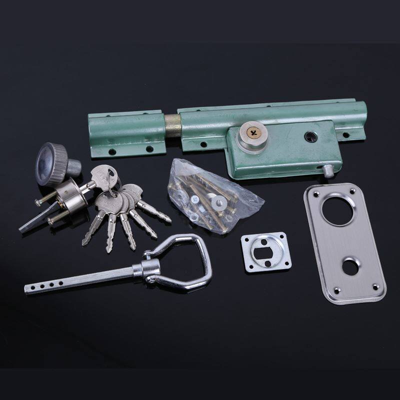 大门锁双开双扇门木门铁门锁齿条锁插销锁门栓防盗大门锁十字钥匙