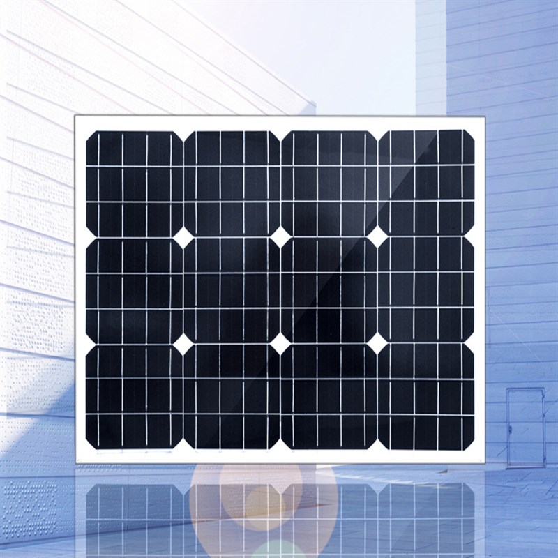 50W单晶硅太阳能光伏板光伏组件太阳能路灯80瓦专用光伏板发电板