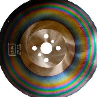 足M42七彩含钴高速钢锯片切管机水冷切片铁铝不锈钢无毛刺切割片