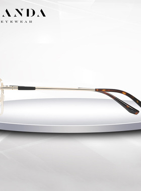 Pure titanium spectacle frame mens IP twocolor electroplat