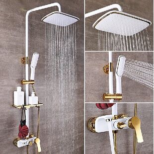Gold Cop 极速Shower White System Quality Shower Set Bathroom