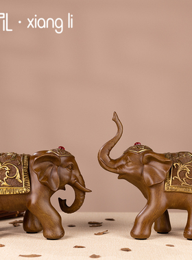 大象客厅酒柜电视柜办公室桌面摆件创意家居家装饰品玄关工艺品