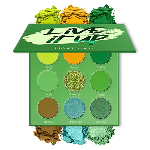 MAKI YIKA Green Eyeshadow Palette  9 Color Green Eye Shadow