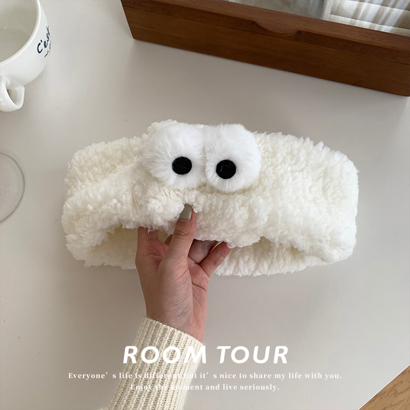 卡通毛绒洗脸发带女洗脸防水防滑头巾网红2022新款束发发箍饰品