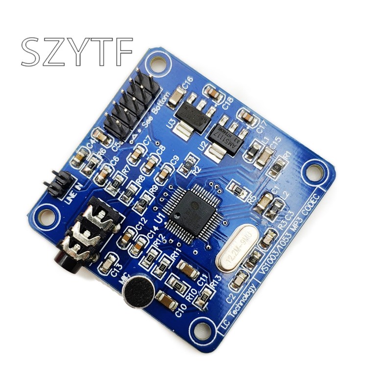 新品VS1003B VS1053 MP3 decoding Module MicroPhone head STM32