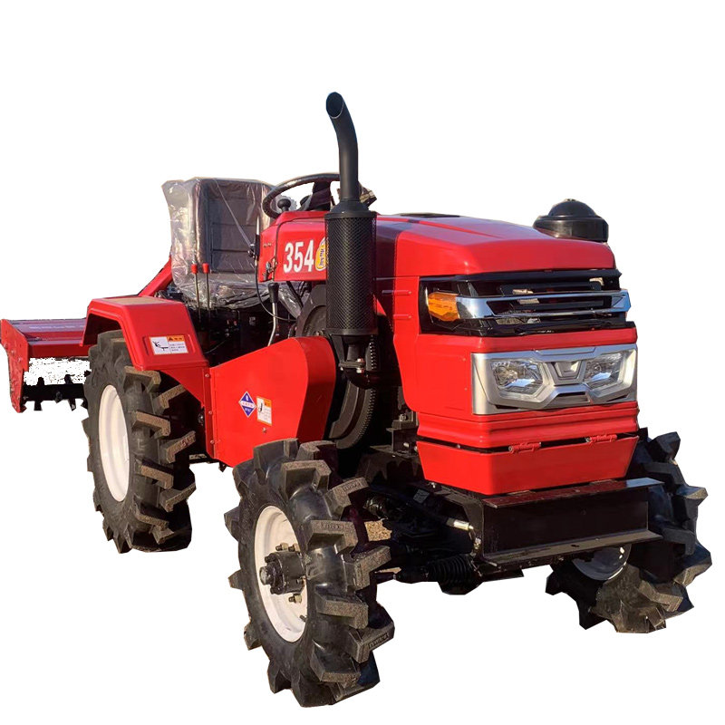 农用四驱柴油轮式单杠拖拉机挖掘机推土铲东方红同款大棚王田园管