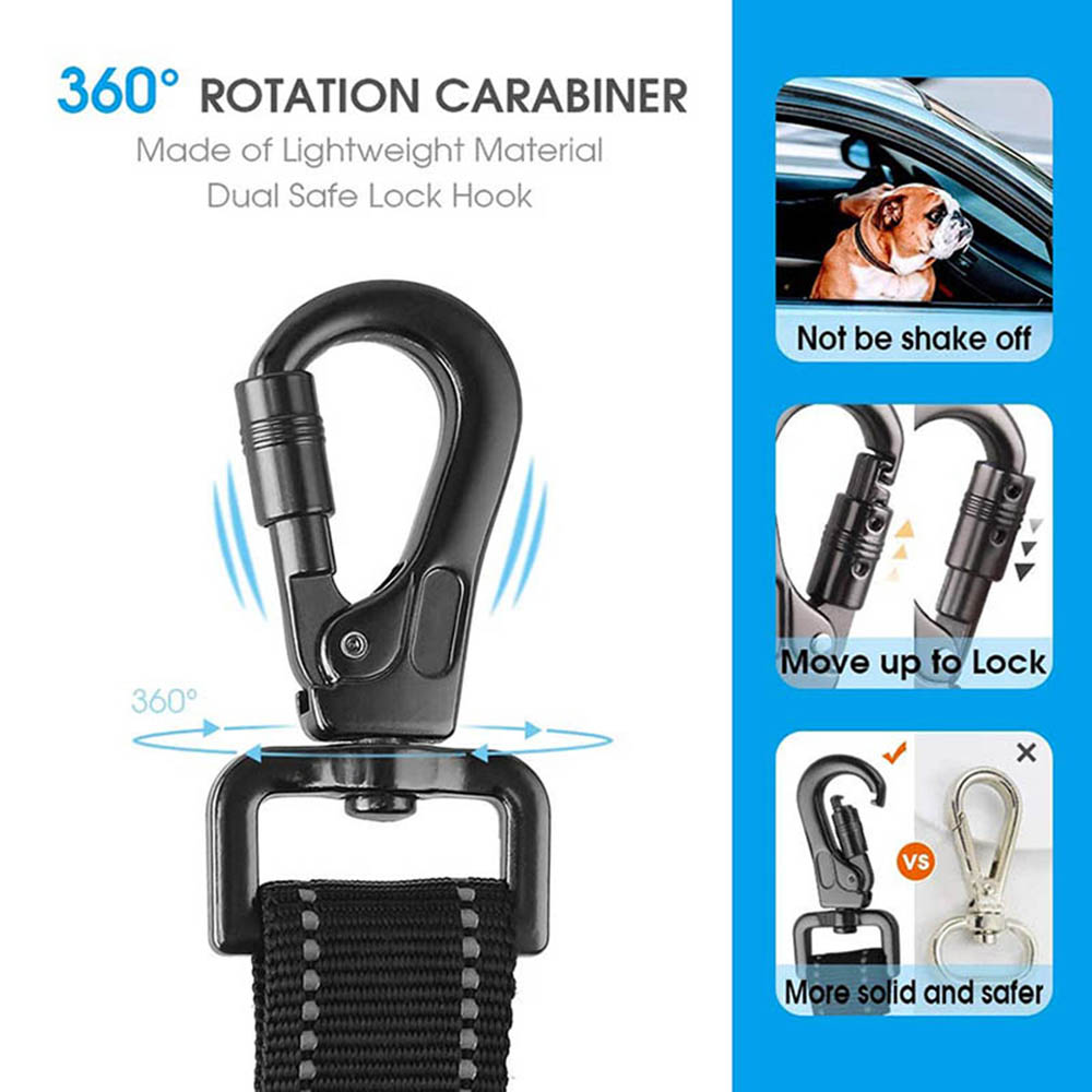 Dog Seat Belt 3-in-1 Adjustable Pet Dog Cat Car Safety Belt