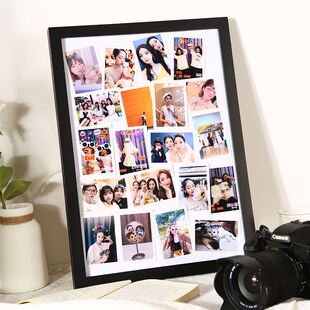 木框架格大相框多张照片能放多张照片的相框相册diy手工纪念框