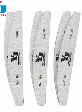 50pcs/lot Grey Nail Files Sanding For Nail Art Tips 80/100/