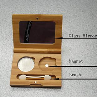 Eye Shadow Grid Bamboo Mag Double Empty Box mollensiuer Case