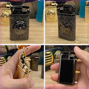 大默佐罗煤油火机自动弹射创意防风个性纯铜托伦斯火机送男友