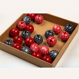 Grimace Colorful Wood Halloween Wooden Skull Beads Decor New