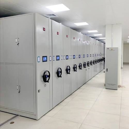 档案室密集柜移动手摇式智能电动钢制档案架书架凭证智能密集架