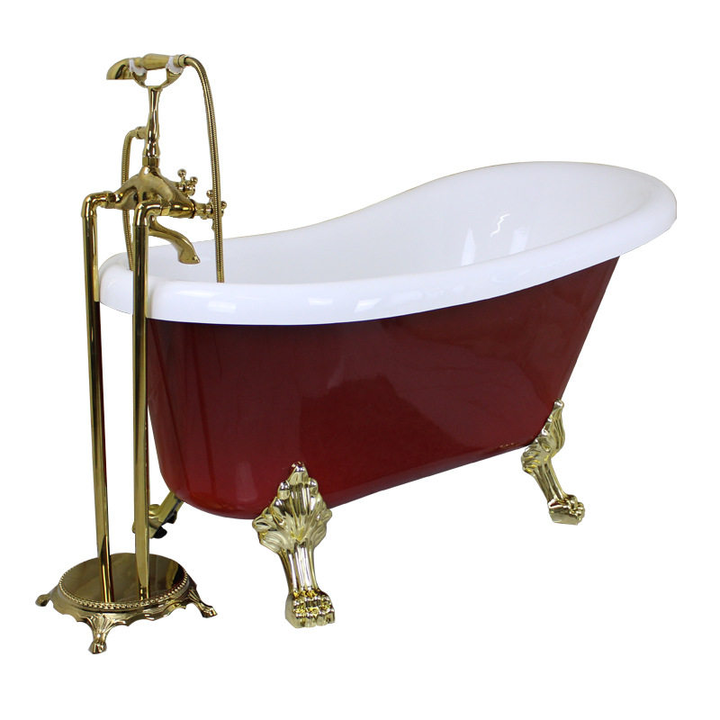 欧式贵妃浴缸 家用普通成人浴缸 彩色独立式亚克力浴盆1.2-1.7米