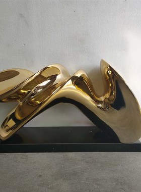 匠界几何雕塑摆件现代创意抽象艺术品大理石底座样板房酒店装饰品