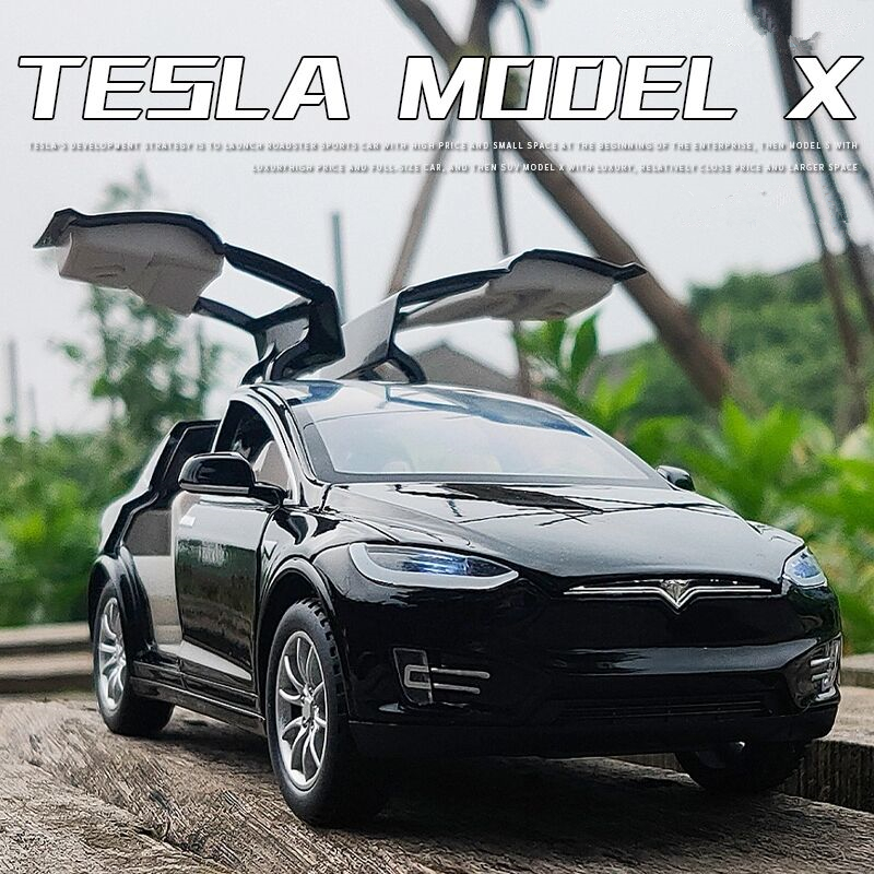 1:24 Tesla Model X Alloy Car Model Diecast Metal Simulation