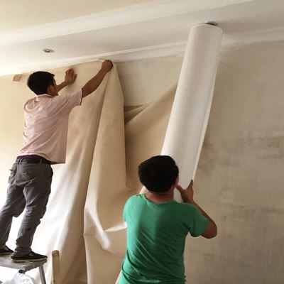 欧洛莱全屋素色墙布纯色壁纸卧室客厅亚麻壁布现代简约无缝墙布