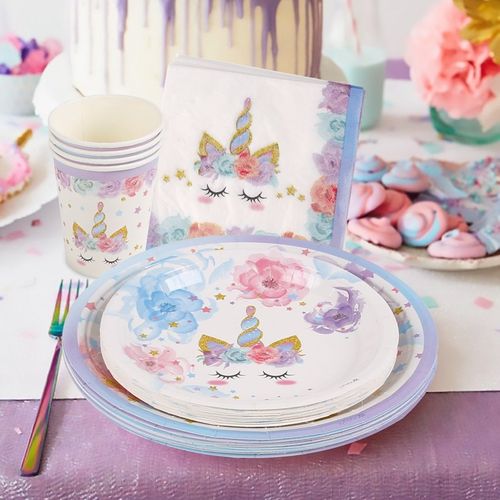 Unicorn Birthday Party Decoration Unicorn Tableware Paper Pl