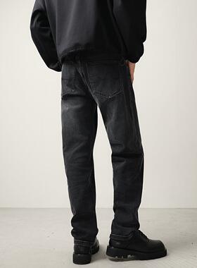 牛黑色直筒春仔裤男士秋季风休格宽松闲阔腿M2062裤时髦又百搭